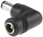 Кутовий адаптер гніздо 5,5x2,1mm штекер 5,5x2,5mm DC PLUG-P1J-P1MR